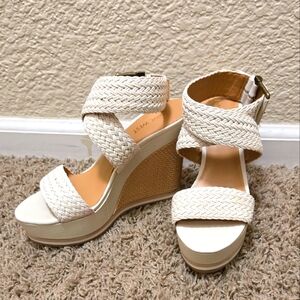 Nine West woven wedge sandals